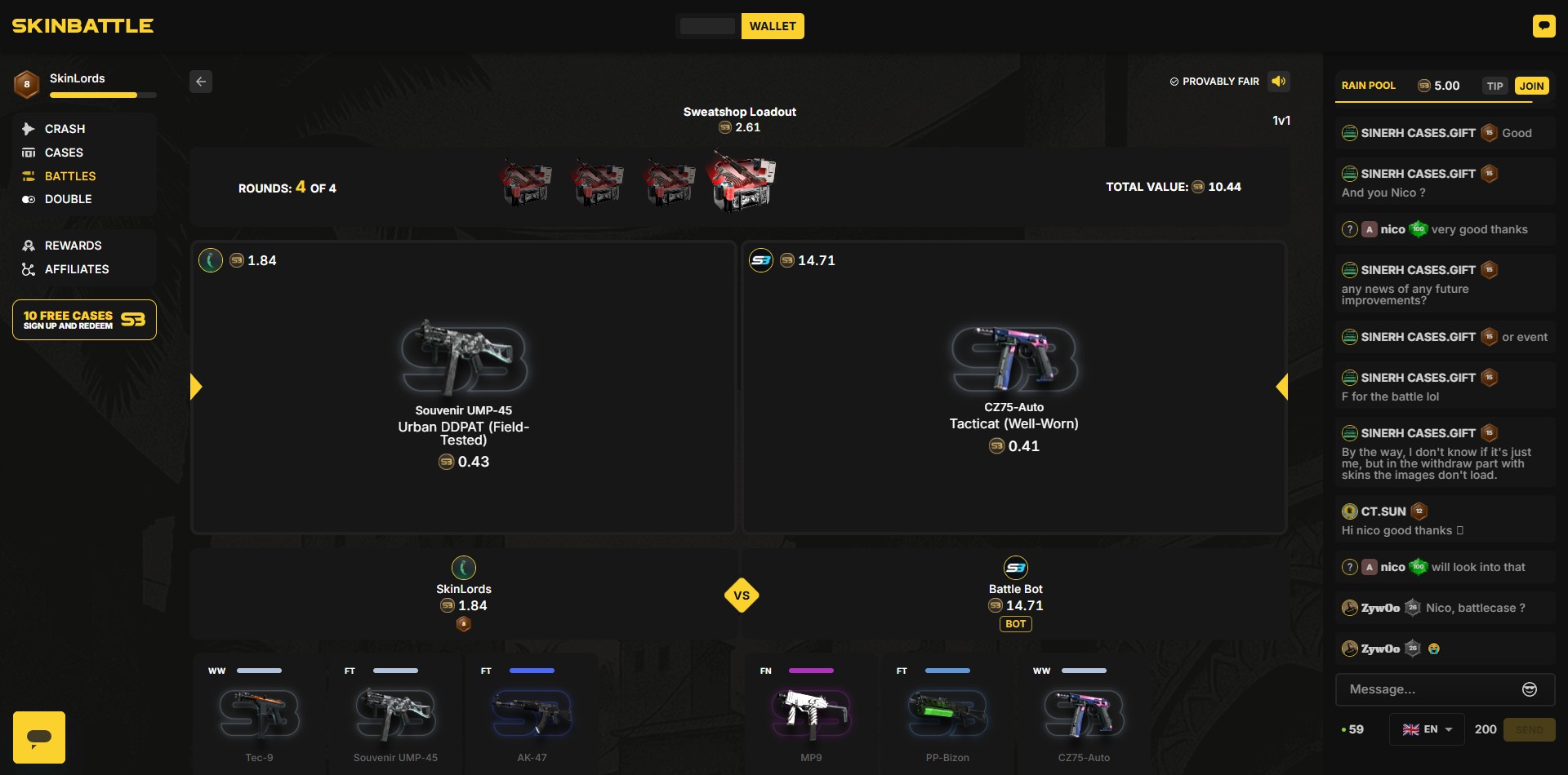 SkinBattle Case Battles
