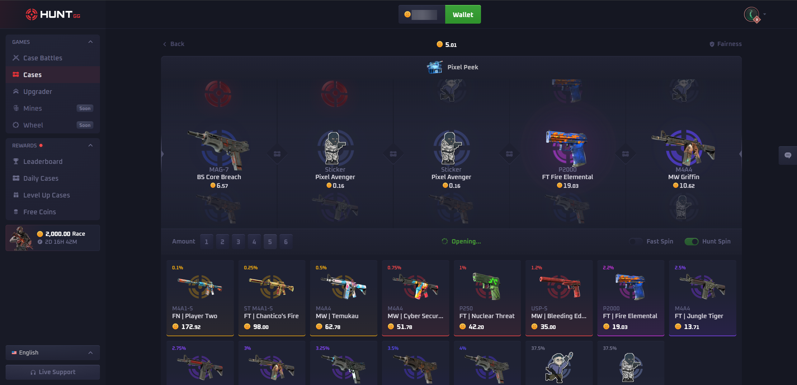 hunt.gg case battle
