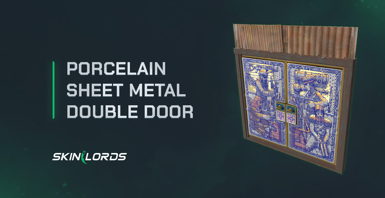 Porcelain Sheet Metal Double Door rust skin in the rust item store