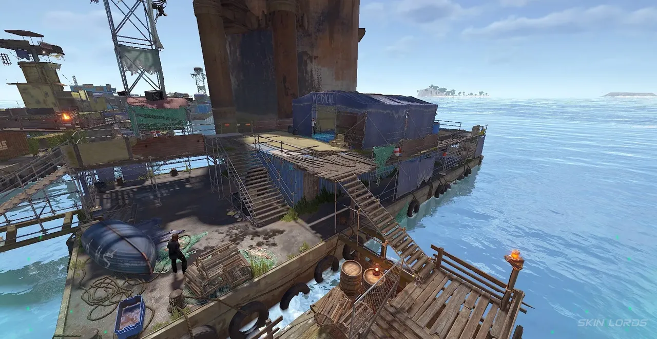 Rust Floating City Medical Barge
