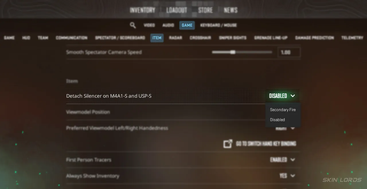 How to Change CS2 Silencer Removal Settings