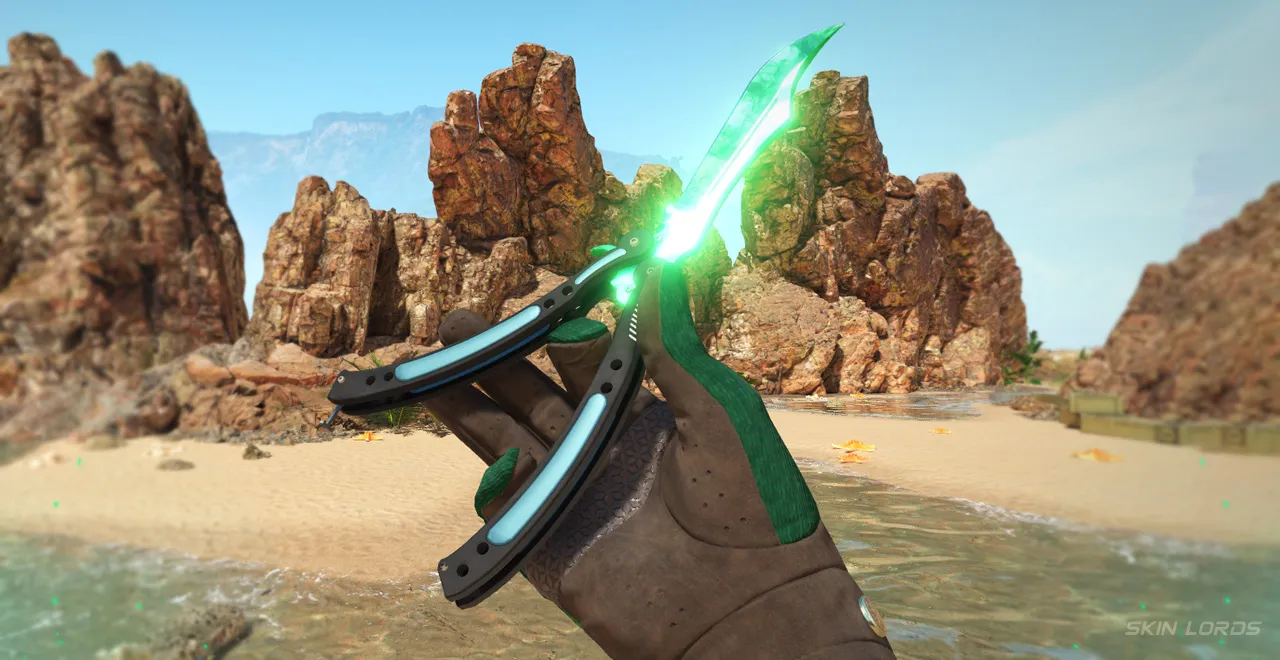 Best CS2 Knives for the Driver Gloves Hand Sweaters - Driver Gloves Hand Sweaters + Butterfly Knife Gamma Doppler Emerald