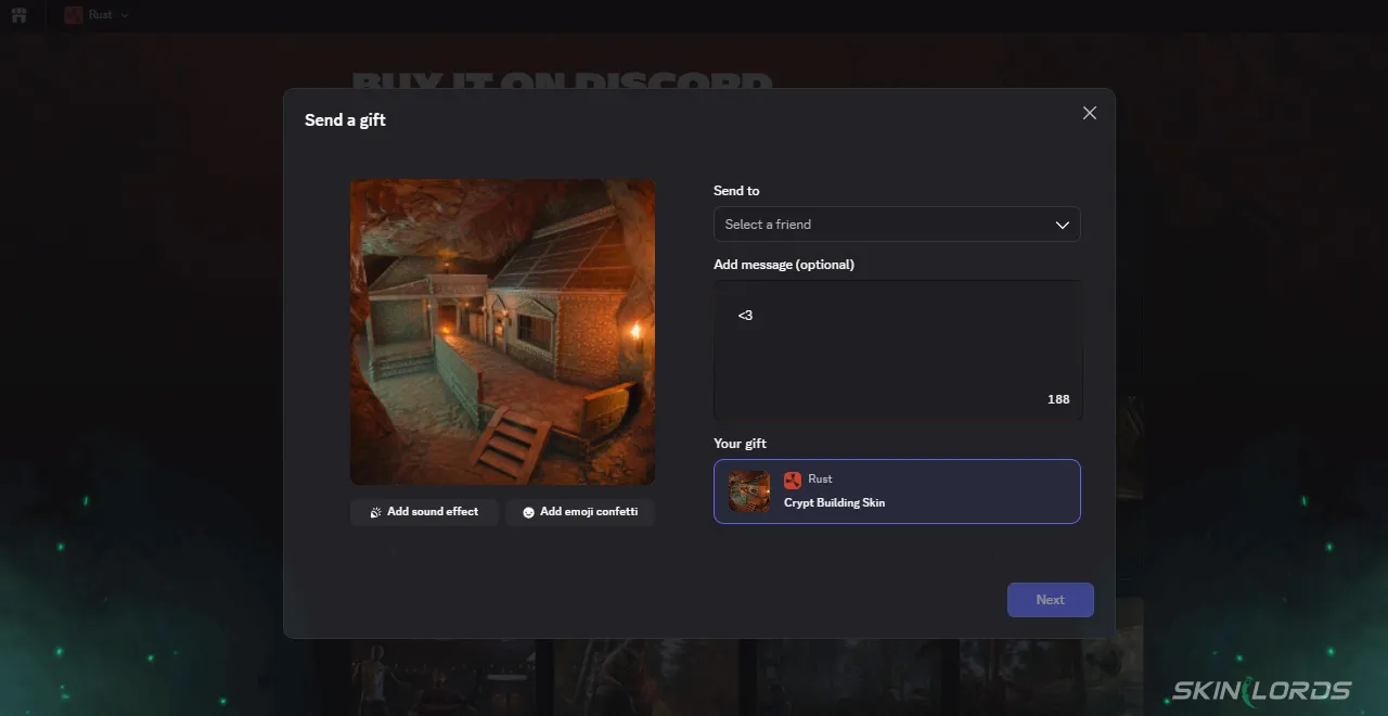 How to Gift DLCs With The Rust x Discord Shop
