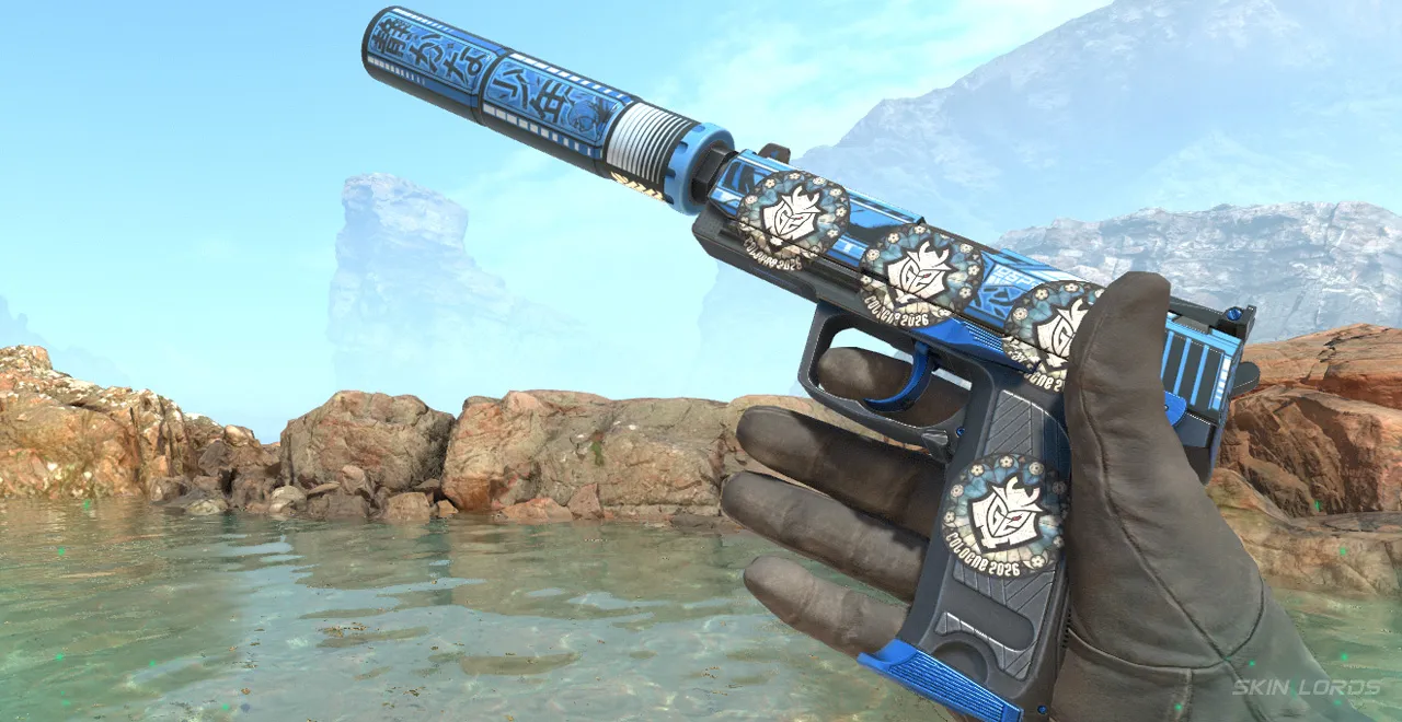 Best G2 Esports (Paper) Cologne 2026 Sticker Craft USP-S Silent Shot + 4x G2 Esports Cologne 2026